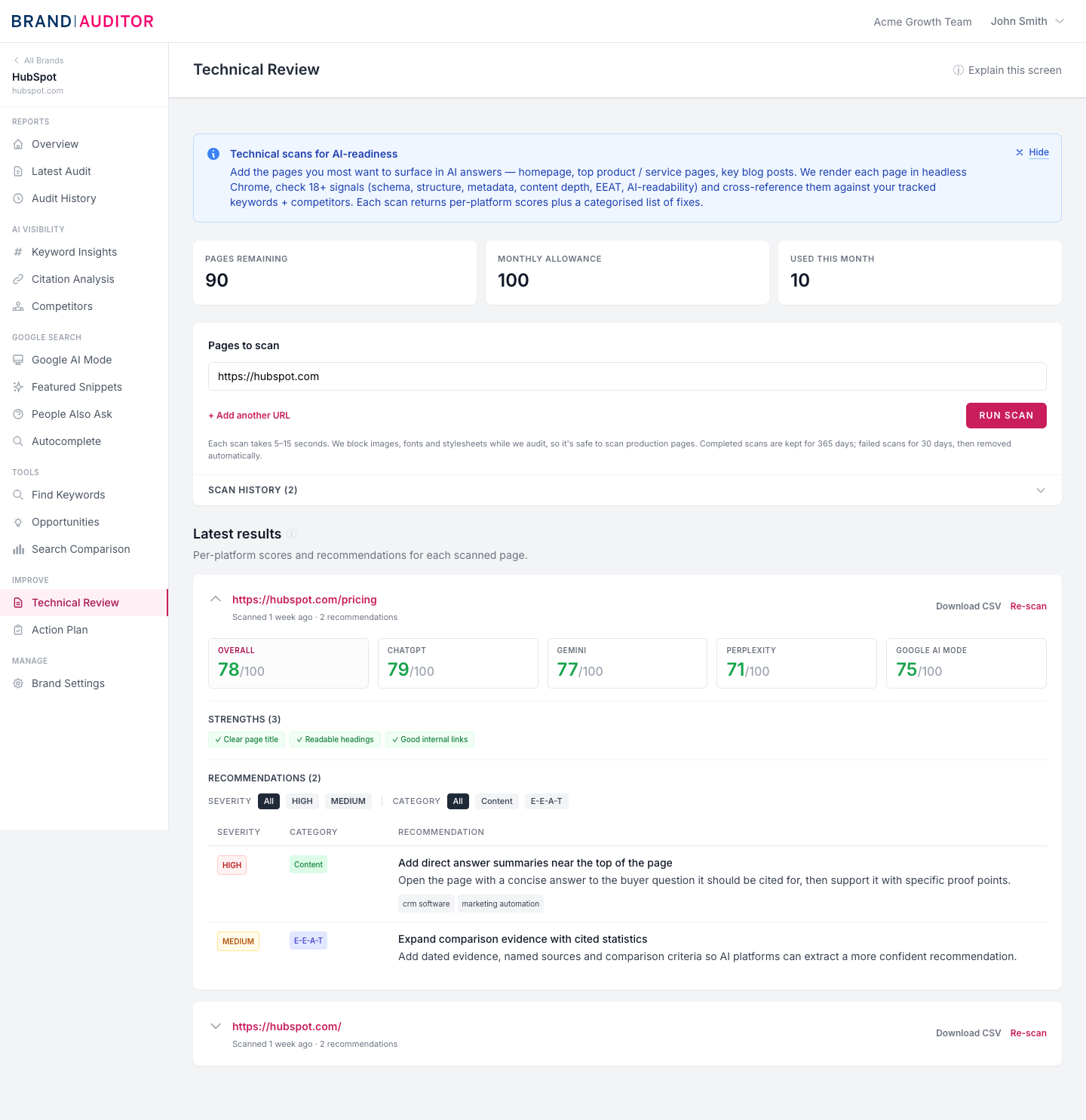 Technical Review screenshot